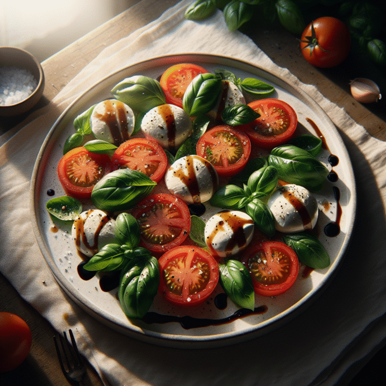 quick caprese salad with garden-fresh basil