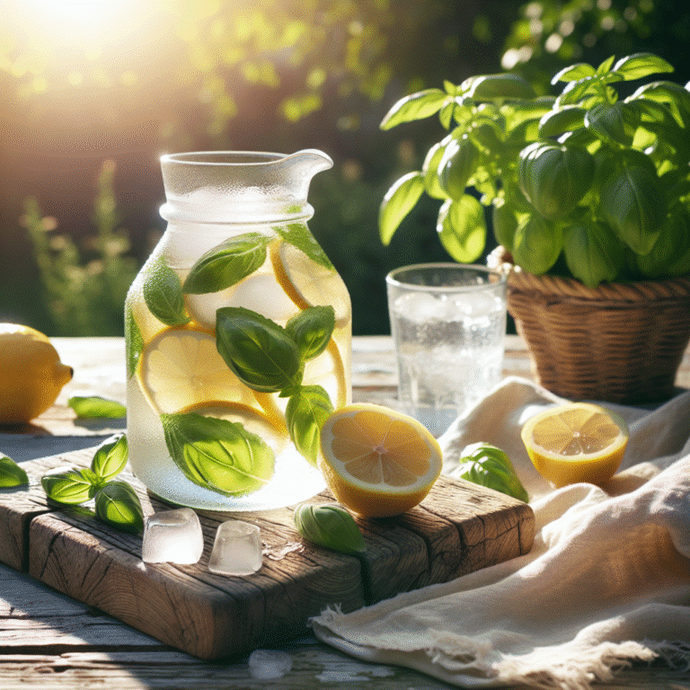 refreshing basil lemonade for hot days